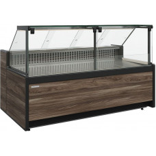 Витрина универсальная Carboma GC111 VV 2,5-1 (газлифт, динамика, без боковин, 1008 Темный дуб)