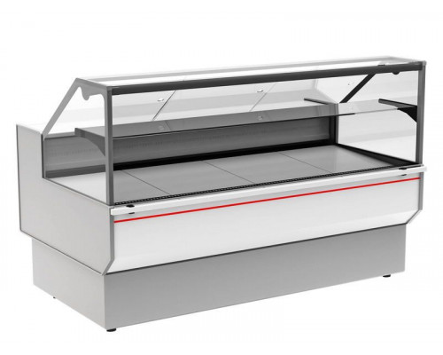 Витрина универсальная Carboma GC95 SV 2,0-1 (ВХСр-2,0 Carboma GC95) (0011-9003 боковины серые, декор белый)